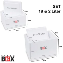 THERM BOX SET 19 & 2 Liter Styroporbox Mit Deckel Thermobox Für Essen & Getränke - Styropor Kühlbox Warmhaltebox -Küchenbedarf Laden 291e16f0048a1ba2b25810cda96b95a4