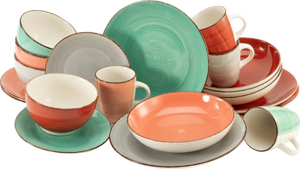 CreaTable 22853 Kombiservice Bella Casa Fashion Für 4 Personen, Steingut, Mehrfarbig (1 Set, 16-teilig) 5 CreaTable 22853 Kombiservice Bella Casa Fashion Für 4 Personen, Steingut, Mehrfarbig (1 Set, 16-teilig) – Bild 3