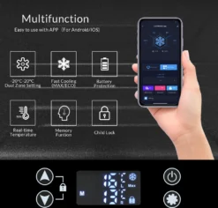 Merax Elektrisch Kühlbox Mit Kompressor 31.5L Schwarz, Mini Kühlschrank Tragbar Kühlleistung Bis -20° C, Gefrierbox 12/24 V Und 230 V Für Büro, Auto, Camping, Garten -Küchenbedarf Laden 2e68ac8128c7057462226636d8a76df0