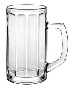 Borgonovo 12001420 Brema Ottica Bierseidel, Bierkrug, Bierglas, 360ml, Mit Füllstrich Bei 0,3l, Glas, Transparent, 6 Stück