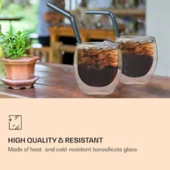 DUOS 6X 410ml Jumbo Doppelwandige Thermo-Gläser + 6X Edelstahl-LÖFFEL, Für Latte Macchiato, Cocktails, Vorspeisen By Feelino 11 DUOS 6X 410ml Jumbo Doppelwandige Thermo-Gläser + 6X Edelstahl-LÖFFEL, Für Latte Macchiato, Cocktails, Vorspeisen By Feelino -Küchenbedarf Laden 302b02e48be9638bb4bcefd7ecb36b11