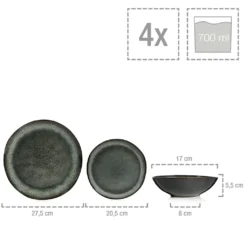 Sänger SÄNGER Steingut Geschirrset Kopenhagen, Tafelservice 12 Teilig Für 4 Personen 13 Sänger SÄNGER Steingut Geschirrset Kopenhagen, Tafelservice 12 Teilig Für 4 Personen -Küchenbedarf Laden 330d8b01bd554bbaa5bf97f67686e2c1