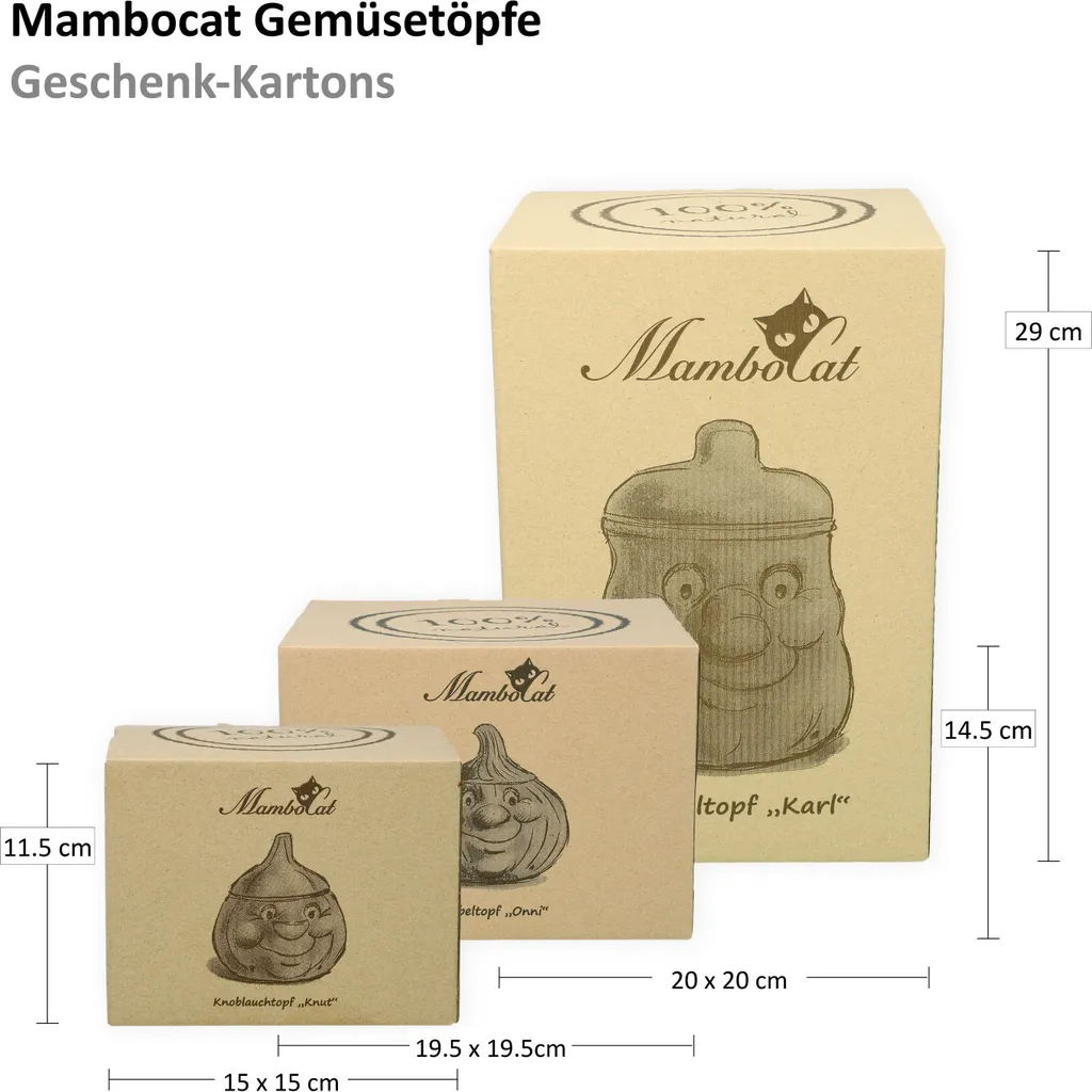 Mambocat 3tlg. Terrakotta-Töpfe Set Knoblauchtopf + Zwiebeltopf + Kartoffeltopf Vorrats-Dosen 10 Mambocat 3tlg. Terrakotta-Töpfe Set Knoblauchtopf + Zwiebeltopf + Kartoffeltopf Vorrats-Dosen – Bild 8