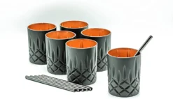 Nachtmann Noblesse 6er-Set Black Edition Whisky Gläser 295 Ml I Spülmaschinenfest I Wasserglas Coloured By EKM (schwarz/kupfer) + 6er-Set EKM Living Trinkhalme Schwarz -Küchenbedarf Laden 3966f888bd5fd10f73efe68075fd7caf