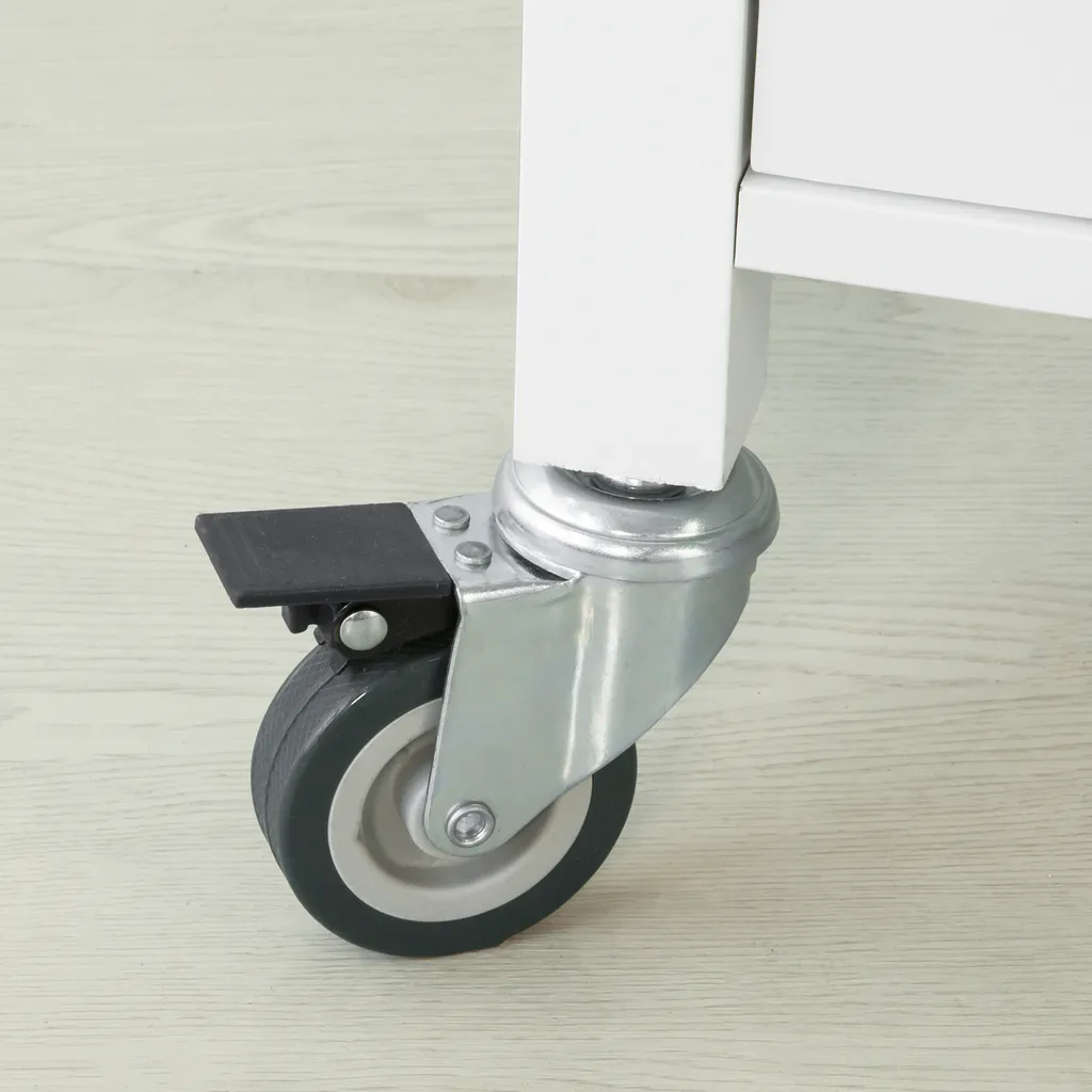 SoBuy FKW104-W Küchenwagen Servierwagen Rollwagen Mit Tür, Flaschenablage Und Schublade Weiß BHT Ca.: 80x93x40cm 10 SoBuy FKW104-W Küchenwagen Servierwagen Rollwagen Mit Tür, Flaschenablage Und Schublade Weiß BHT Ca.: 80x93x40cm – Bild 8