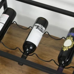 HOMCOM Rollwagen Servierwagen Auf Rollen, Küchenwagen Mit Weinregal Und Glashalter, Mit Bremsen, Metall, 77 X 44,5 X 91 Cm 19 HOMCOM Rollwagen Servierwagen Auf Rollen, Küchenwagen Mit Weinregal Und Glashalter, Mit Bremsen, Metall, 77 X 44,5 X 91 Cm -Küchenbedarf Laden 39f2765fc96658de3064f05a6db19200