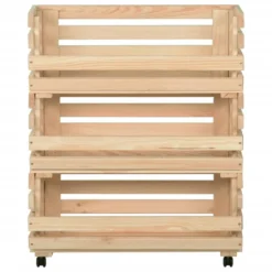 VidaXL Gemüsewagen 77x30x80 Cm Massivholz Kiefer -Küchenbedarf Laden 3d0a8e3a9268075894f10466e16d49d2