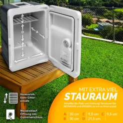 Tillvex Kühlbox Elektrisch 40L Grau Mit Rollen | Mini-Kühlschrank 230 V Und 12 V Für KFZ Auto Camping | Kühlt & Wärmt | ECO-Modus 12 Tillvex Kühlbox Elektrisch 40L Grau Mit Rollen | Mini-Kühlschrank 230 V Und 12 V Für KFZ Auto Camping | Kühlt & Wärmt | ECO-Modus -Küchenbedarf Laden 3d684523f6ff64fb5df90597f3711ba5