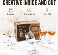 Brooze Bender Schnapsgläser 6er Set Stamper Glas Mit Stil Shot Vodka Likör Ouzo -Küchenbedarf Laden 40552ea1d98729eb5f4f1def26a755f6