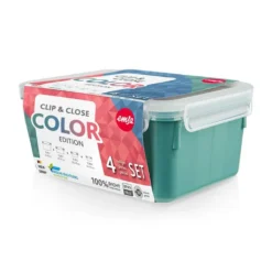 Emsa CLIP & CLOSE Colour Edition Grün 4er Set (0,2 / 0,55 / 0,8 / 2,2) -Küchenbedarf Laden 41753e7d41324fb687d6d50c6525586a