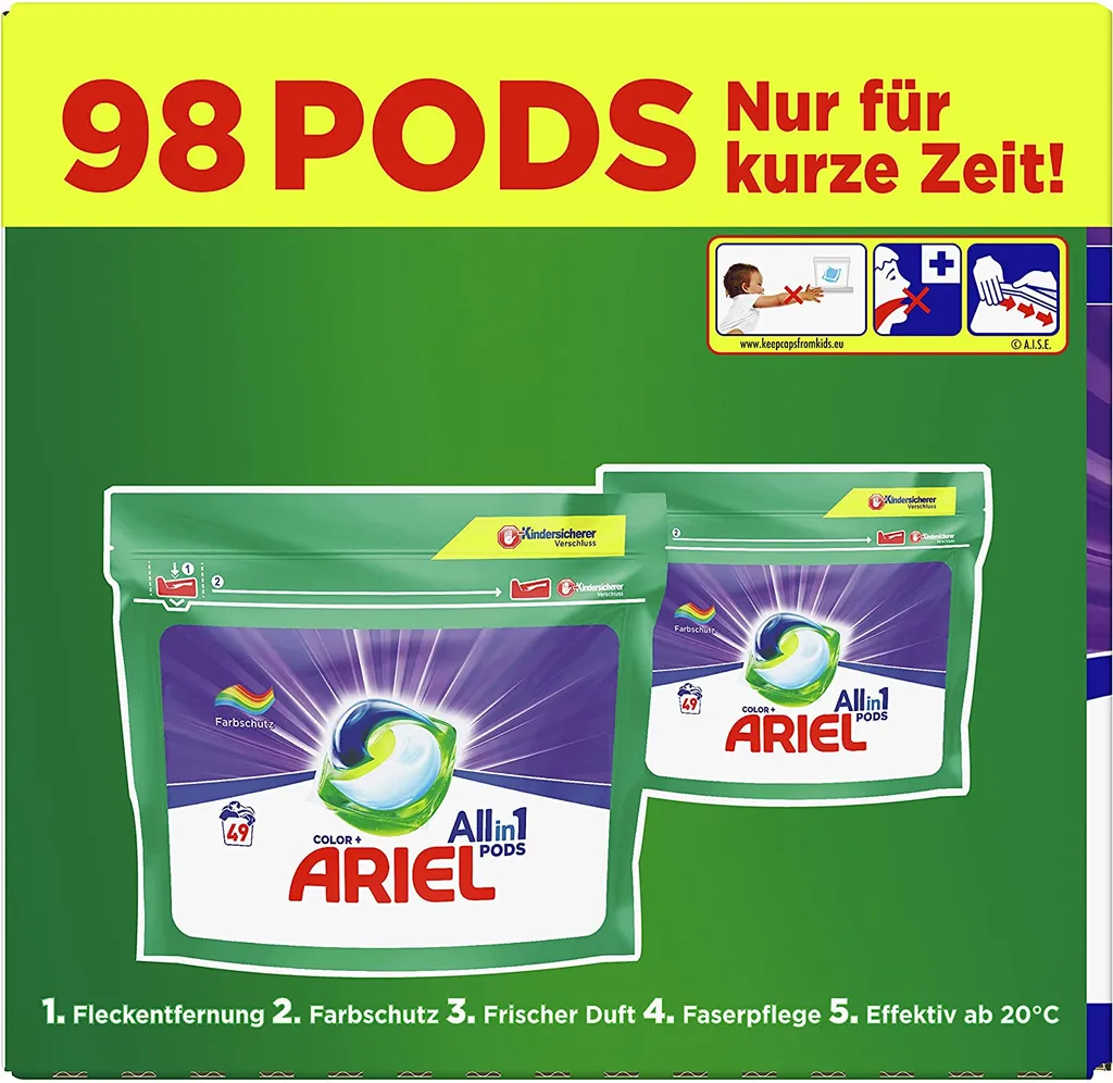 Waschmitteltabs P&G Ariel All In 1 Pods Universal 98 WL 3 Waschmitteltabs P&G Ariel All In 1 Pods Universal 98 WL