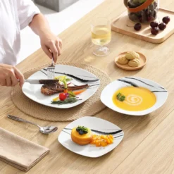 VEWEET, Tafelservice 'Teresa' Aus Porzellan, 36-teilig Geschirrset, Kombiservice Mit Dessertteller, Speiseteller Und Suppenteller 13 VEWEET, Tafelservice 'Teresa' Aus Porzellan, 36-teilig Geschirrset, Kombiservice Mit Dessertteller, Speiseteller Und Suppenteller -Küchenbedarf Laden 4476b60d24828eeaafd549ccc0a16d8d