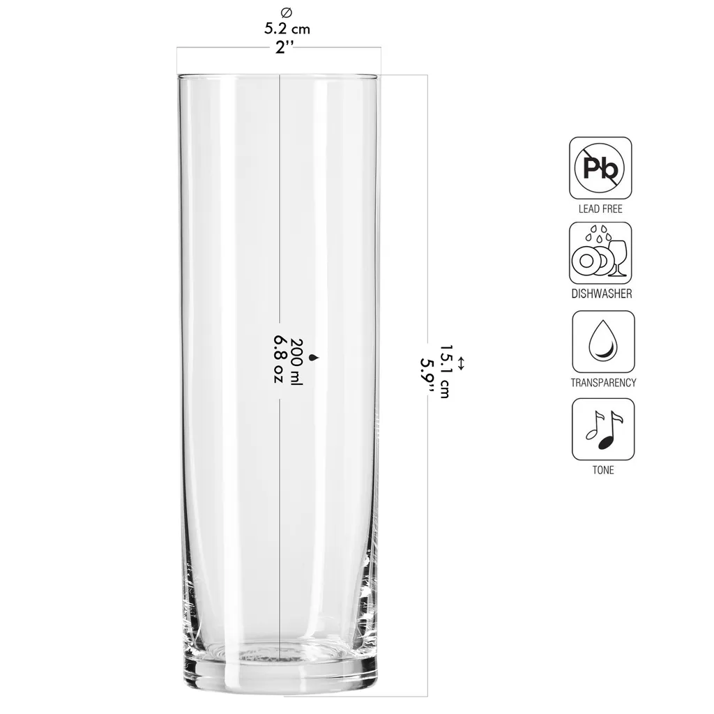 KROSNO Hohe Wassergläser, 6er-Set, 200 Ml 5 KROSNO Hohe Wassergläser, 6er-Set, 200 Ml – Bild 3