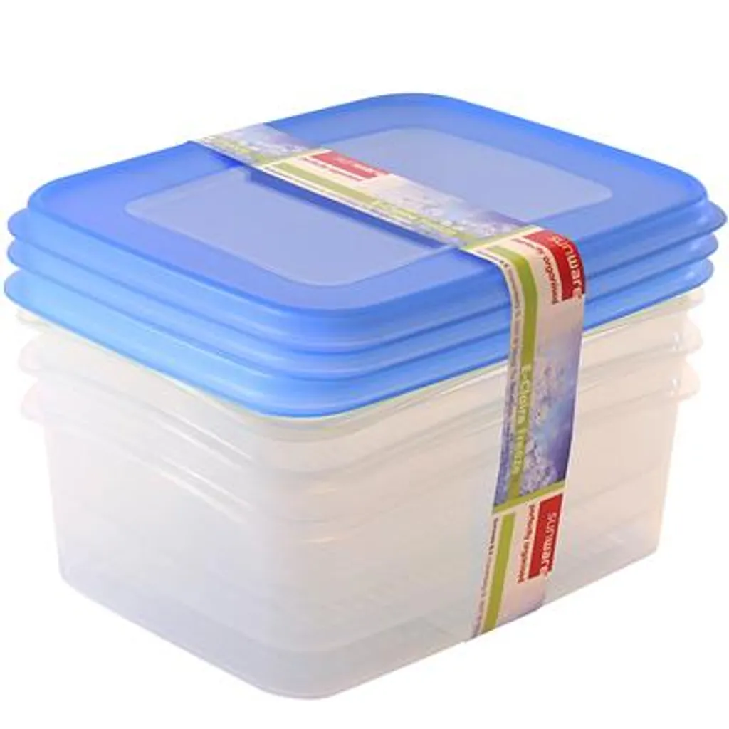 Club Cuisine Gefrierdose 1,2L 3er-Set Transparent Blau 6 Club Cuisine Gefrierdose 1,2L 3er-Set Transparent Blau – Bild 4