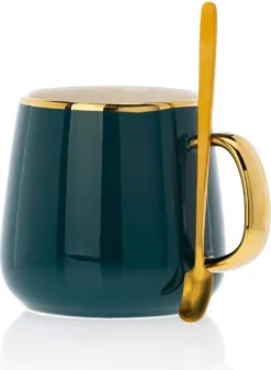 HowHomely Kaffeeservice Keramik 4 Personen - Teeservice 10-tlg. - Grün-Gold 16 HowHomely Kaffeeservice Keramik 4 Personen - Teeservice 10-tlg. - Grün-Gold -Küchenbedarf Laden 463044aeda106ce27cd4b333171be4c2