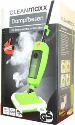 CLEANmaxx Dampfbesen 1000W Grün Bodenpflege Inkl. Messbecher Mikrofasertuch -Küchenbedarf Laden 4635a4f9b1a4ddef23599aefb2311612