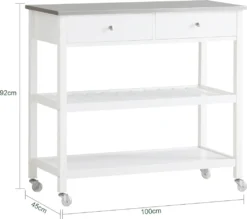 SoBuy® Küchenwagen Flurschrank Sideboard Beistelltisch Konsolentisch FKW47-W -Küchenbedarf Laden 47c63b0604ed26fea1173888388fe66f