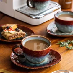 Vancasso Kaffeeservice »STARRY« 8-tlg Steinzeug Kaffeeset Mit Kaffeetasse, Untertasse -Küchenbedarf Laden 4af205bde2bf8d5a633345ea743e78d5