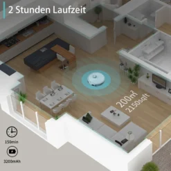 2022 SmartAI S9 Saugroboter Staubsauger Robot Wischroboter Automatisch APP Fernbedienung 4000PA Roboterstaubsauger Vacuum Reinigung Weiß -Küchenbedarf Laden 4c035ee07d8bd965444908b5e63b6efb