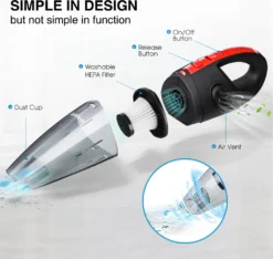 120W Akku Handstaubsauger Von AUDEW In Schwarz/Rot -Küchenbedarf Laden 4c4773495e37e498fbcc1976fb4063ac