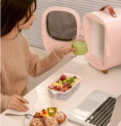 Baseus Mini Beauty Kühlschrank Für Kosmetik Reisekühlschrank Mit Heizung 8l 220V EU / 12V Weiß -Küchenbedarf Laden 4e1d3b869781a676d54b6bb89cbda03f