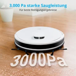 MEDION Saugroboter Mit Absaugstation Und Wischfunktion X20 SW+ (Lasernavigation, Starke 3000Pa Saugkraft, Alexa 2in1 Roboterstaubsauger, Präzise Kartenerstellung, Go & No Go Bereiche, Mehrere Etagen) -Küchenbedarf Laden 50a102fcd3aa2f3eeec4e2afeb8f2618