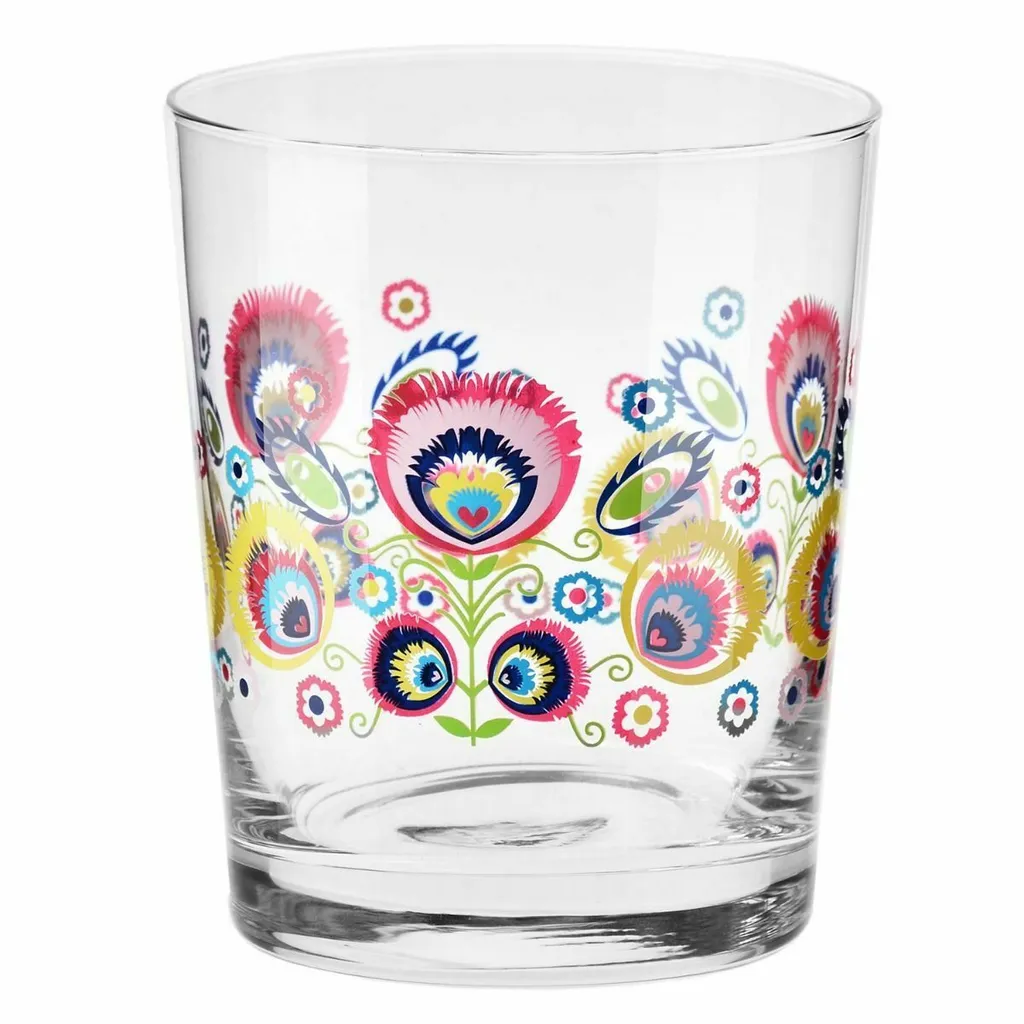 KROSNO Folk Bunt Wassergläser, 6er-Set, 250 Ml 5 KROSNO Folk Bunt Wassergläser, 6er-Set, 250 Ml – Bild 3