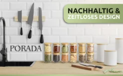 PORADA 12 Stapelbare Gewürzgläser Set 150ml Glasbehälter Mit Deckel Aufbewahrung Küche Gewürzdosen Vorratsdosen Glas Mit Deckel Aufbewahrungsgläser Küchenorganisation Aufbewahrung… -Küchenbedarf Laden 532e93edac2efb6022a203daf2e73f0e