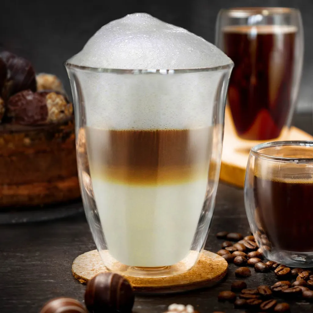 Creano Doppelwandige Gläser 250ml „DG-V“, 2er Set, Thermoglas Doppelwandig Aus Borosilikatglas, Kaffeegläser, Teegläser, Latte Gläser, Doppelwandgläser 4 Creano Doppelwandige Gläser 250ml „DG-V“, 2er Set, Thermoglas Doppelwandig Aus Borosilikatglas, Kaffeegläser, Teegläser, Latte Gläser, Doppelwandgläser – Bild 2