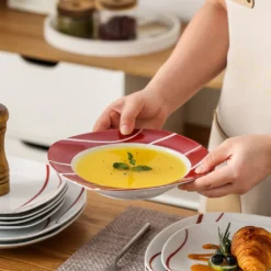 MALACASA, Serie Felisa, 36 Tlg. Set Porzellan Geschirrset Tafelservice Mit 12 Speiseteller, 12 Dessertteller, 12 Suppenteller Für 12 Personen -Küchenbedarf Laden 55b0b2dba33f37d2297626c02517e64e