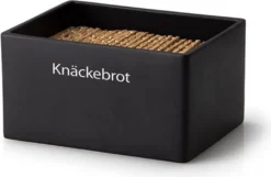 Continenta | Vorratsdose Knäckebrot Keramik Schwarz -Küchenbedarf Laden 5787080f75f153701ceed4924ea040bd