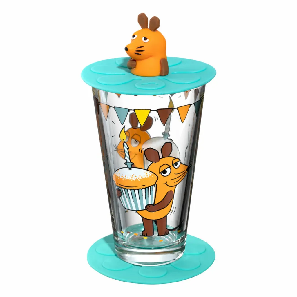 Leonardo Trinkset Bambini Maus Muffin, 3-tlg., Wasserglas, Untersetzer, Deckel, Trinkglas, Glas, 200 Ml, 021705 7 Leonardo Trinkset Bambini Maus Muffin, 3-tlg., Wasserglas, Untersetzer, Deckel, Trinkglas, Glas, 200 Ml, 021705 – Bild 5
