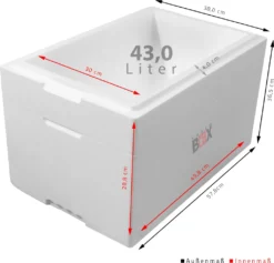 Modularbox 43M | Wand: 4,0 Cm | Volumen: 43L | Innenmaß:49x30x28cm | Erweiterbar Isolierbox Thermobox Kühlbox Warmhaltebox -Küchenbedarf Laden 5982a9dc12313e62fcf98ec94d45df04
