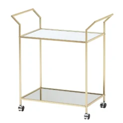 WOHNLING Design Servierwagen Gold 73x78x37 Cm Küchenwagen Glas / Metall | Mobiler Beistelltisch | Speisewagen Mit Glasplatte | Teewagen Mini Bar Auf 4 Rollen 13 WOHNLING Design Servierwagen Gold 73x78x37 Cm Küchenwagen Glas / Metall | Mobiler Beistelltisch | Speisewagen Mit Glasplatte | Teewagen Mini Bar Auf 4 Rollen -Küchenbedarf Laden 5a347d4bbd604fbb2eb97a225933d3b8