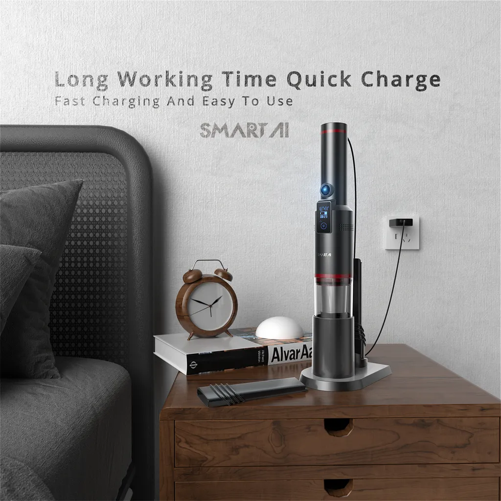 360 SmartAI H5 Handstaubsauger 15000PA Autostaubsauger Vacuum Cleaner Mini Handheld Beutellos Kabellos Leistungsstarker Zyklon-Sauger Für Haus Und Auto Mit Doppeltem Verwendungszweck 6 360 SmartAI H5 Handstaubsauger 15000PA Autostaubsauger Vacuum Cleaner Mini Handheld Beutellos Kabellos Leistungsstarker Zyklon-Sauger Für Haus Und Auto Mit Doppeltem Verwendungszweck – Bild 4