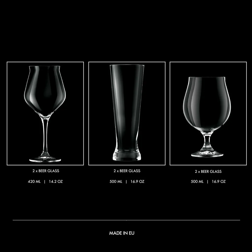 KROSNO Brewery Biergläser Bierkenner Set, 6er-Set, 420ml, 500 Ml 13 KROSNO Brewery Biergläser Bierkenner Set, 6er-Set, 420ml, 500 Ml – Bild 11
