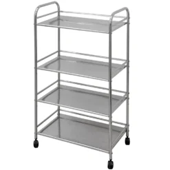 Edelstahl Küchenwagen 4 Etagen 60x35x100cm Servierwagen Rollregal Bad-Rollwagen 12 Edelstahl Küchenwagen 4 Etagen 60x35x100cm Servierwagen Rollregal Bad-Rollwagen -Küchenbedarf Laden 61aded8684c0b2e4002b870f64ba42c0