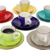 18tlg Kaffeeservice Malaga Kaffee Tee-Gedeck 6Pers Kaffeetassen Dessertteller Abstrakt Handbemalt -Küchenbedarf Laden 61ea6dd51b5b2a848130df208231c751