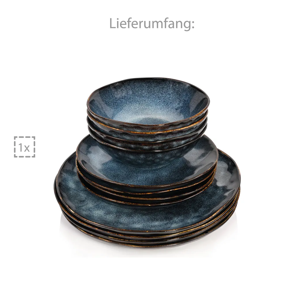 Sänger SÄNGER Steingut Geschirrset Tokio, Tafelservice 12 Teilig Für 4 Personen 11 Sänger SÄNGER Steingut Geschirrset Tokio, Tafelservice 12 Teilig Für 4 Personen – Bild 9