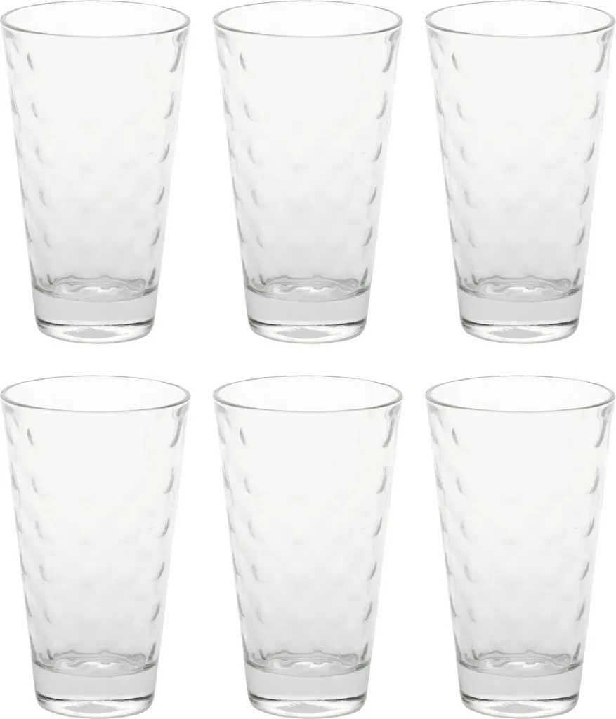 LEONARDO 012684 Optic Longdrinkbecher, Glas, 300 Ml, Ø 8 X 13 Cm, Klar (6 Stück) 3 LEONARDO 012684 Optic Longdrinkbecher, Glas, 300 Ml, Ø 8 X 13 Cm, Klar (6 Stück)