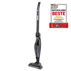 ProfiCare 2 In 1 Hand-und Bodenstaubsauger PC-BS 3035 A, Praktische Ladestation Inkl. Zubehörhalterung, Leistungsstarker 14,8 V Lithium Ionen Akku, Turbo Rotation, HEPA-Filter, Anthrazit-blau