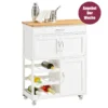 SoBuy Küchenwagen Servierwagen Küchenschrank Mit Flaschenablagen Und Schublade FKW45-WN -Küchenbedarf Laden 6800b922b13e865402607dadf0d22dc1