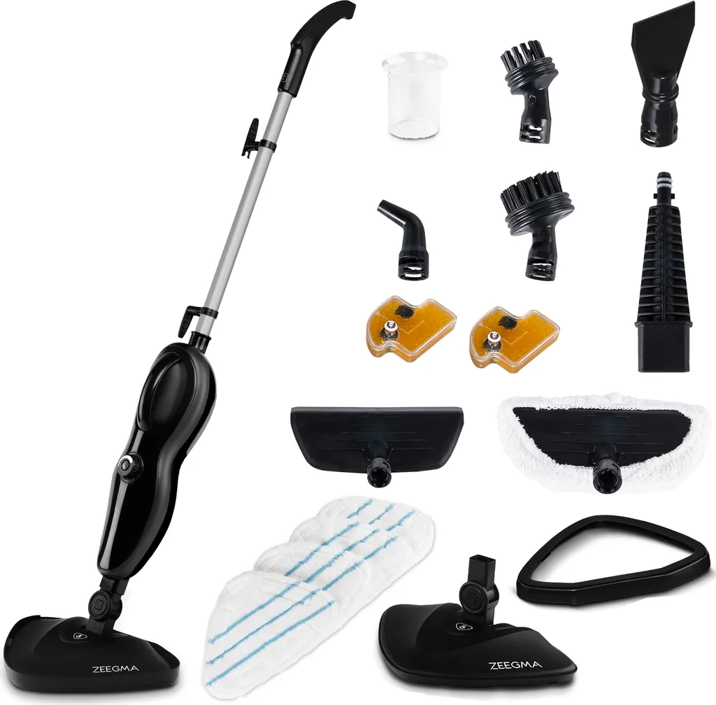 ZEEGMA Puur Dampfreiniger 1500 W Dampfbesen Dampfmop Haushaltsdampfer SET 15in1 4 ZEEGMA Puur Dampfreiniger 1500 W Dampfbesen Dampfmop Haushaltsdampfer SET 15in1 – Bild 2