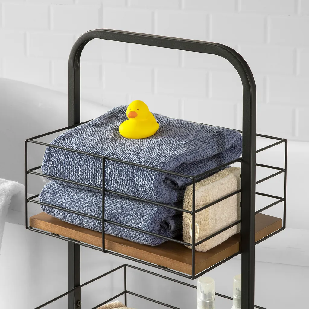 SoBuy NSR06-N Rollregal Mit 3 Körben Bad Wagen Badregal Küchenregal Rollbar Standregal Mit Griff Rollwagen Metall 6 SoBuy NSR06-N Rollregal Mit 3 Körben Bad Wagen Badregal Küchenregal Rollbar Standregal Mit Griff Rollwagen Metall – Bild 4