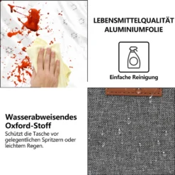 Lospitch 25L Kühltasche Faltbar Kühlkorb Kühlbox Isoliertasche Thermotasche Picknicktasche Für Lebensmitteltransport, Grau -Küchenbedarf Laden 6b0b517442860be4f5dfa279f956e12c