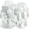 VEWEET Porzellan Tafelservice 'Aviva' 100-teilig Set, Kombiservice Mit Dessertteller, Speiseteller, Suppenteller, Müslischalen, Kaffeebecher, Kaffeetassen Set, Eierbecher, Milch- Und Zuckerset -Küchenbedarf Laden 6b1025858033083d8551858554c96768