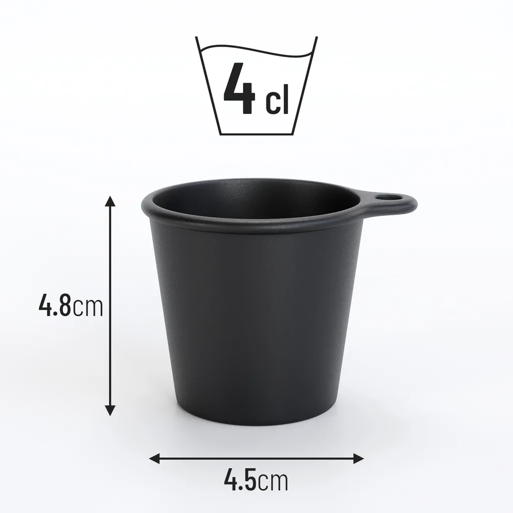 SoPro 12x Schnapsbecher Plastik 4 Cl Wiederverwendbar - Shotgläser 40 Milliliter Schwarz - Mehrweg Schnapsglas Zum Umhängen 5 SoPro 12x Schnapsbecher Plastik 4 Cl Wiederverwendbar - Shotgläser 40 Milliliter Schwarz - Mehrweg Schnapsglas Zum Umhängen – Bild 3