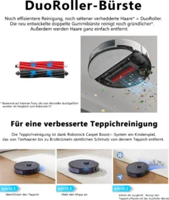 Roborock S8 Staubsauger Roboter 6000Pa Mit DuoRoller-Bürste VibraRise Wischen 3D-Mapping 3D-Strukturiertes Licht LiDAR Kindersicherung APP Control Saugroboter (Schwarz) (Upgrade S7) 17 Roborock S8 Staubsauger Roboter 6000Pa Mit DuoRoller-Bürste VibraRise Wischen 3D-Mapping 3D-Strukturiertes Licht LiDAR Kindersicherung APP Control Saugroboter (Schwarz) (Upgrade S7) -Küchenbedarf Laden 6c1cb41e4ef55ac6f51b24e4345fa67a