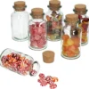 6tlg. Bonbongläserset Korkverschluss 300 Ml Bonboniere Vorratsdose Gewürzglas