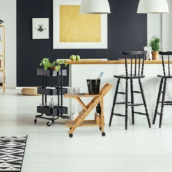 Relaxdays Küchenwagen Bambus Mit 2 Ablagen -Küchenbedarf Laden 6de201887fd905852d85d093f56a26eb